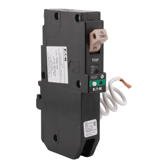 Eaton CHFN115AF 15A 1-Pole Combination AFCI Circuit Breaker – Pigtail Neutral – 120V