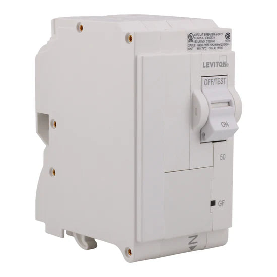 Leviton LB250-G: 50A 2P 120/208-240V GFCI Plug-On Neutral Circuit Breaker