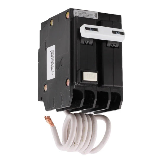 Eaton GFTCB240 40A 2-Pole GFCI Circuit Breaker – Pigtail Neutral – 120/240V