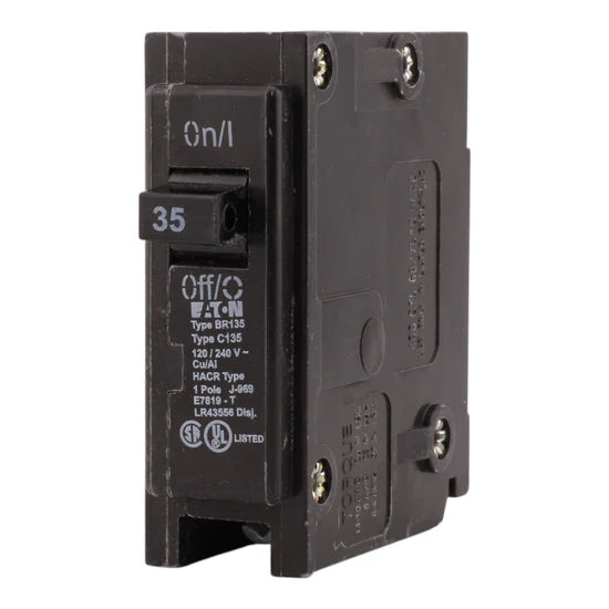 Eaton BR135 35A 1-Pole Thermal Magnetic – Plug-On – 120/240V