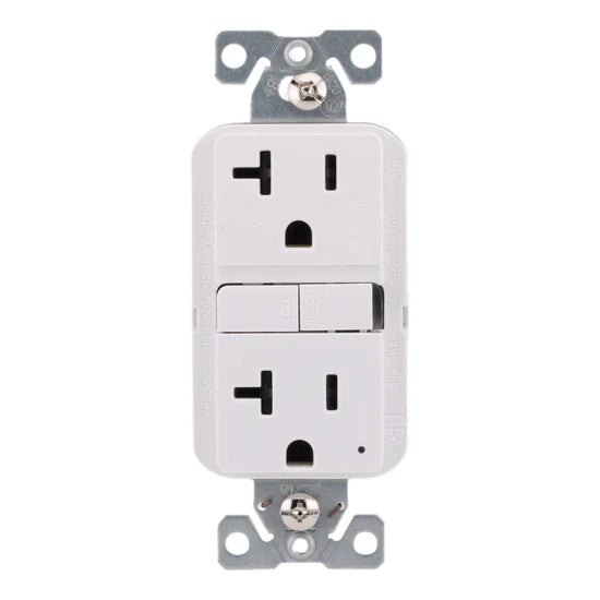 Eaton TRGF20W 20 Amp Slim Self-Test GFCI Receptacle – Back/Side Wire – 125V