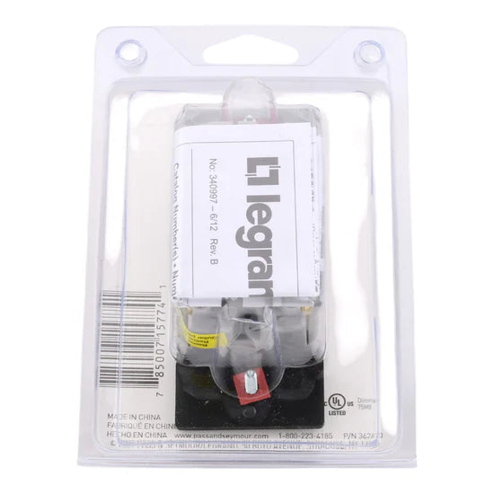 Legrand LS603PWV 600W 3-Way Preset Slide Dimmer – Incandescent – White