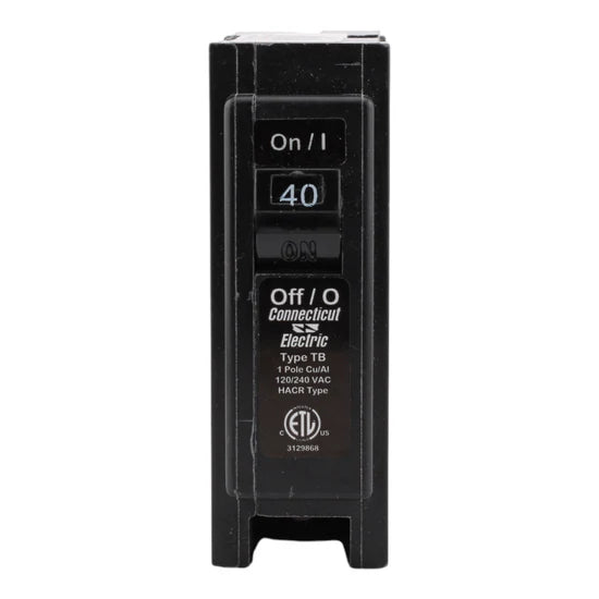 Connecticut Electric UBITB140 40A 1-Pole Molded Case Circuit Breaker – Plug-In – 240V