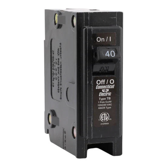 Connecticut Electric UBITB140 40A 1-Pole Molded Case Circuit Breaker – Plug-In – 240V
