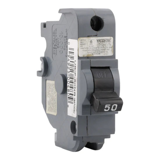 Connecticut Electric UBIF-50NB 50A 1-Pole FPE Replacement Circuit Breaker – Bolt-On – 120/240V