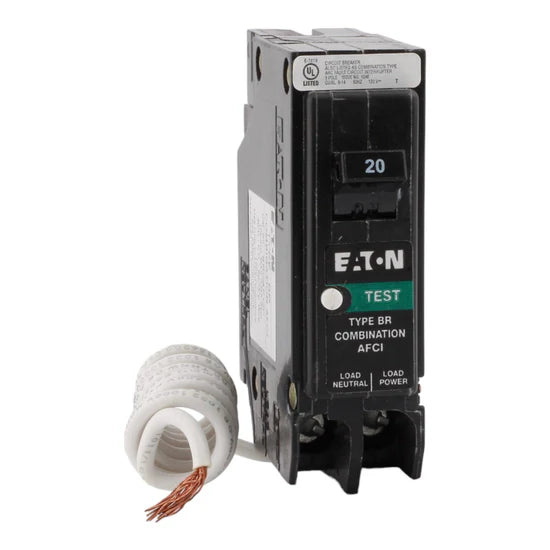 Eaton BRCAF120 20A 1-Pole AFCI Circuit Breaker – Plug-In (Pigtail Neutral) – 120V