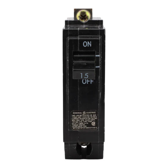 GE THQB1115 15A 1-Pole Q-Line Bolt-On Circuit Breaker – 120/240V