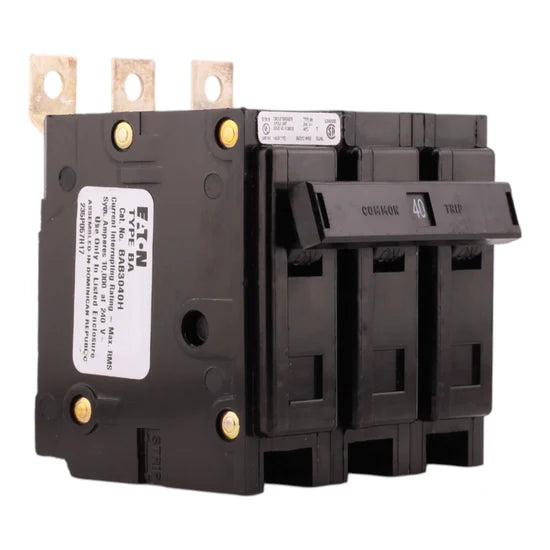 Eaton BAB3040H 40A 3-Pole Thermal-Magnetic Breaker – Bolt-On – 240V