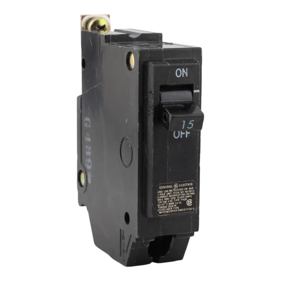 GE THQB1115 15A 1-Pole Q-Line Bolt-On Circuit Breaker – 120/240V
