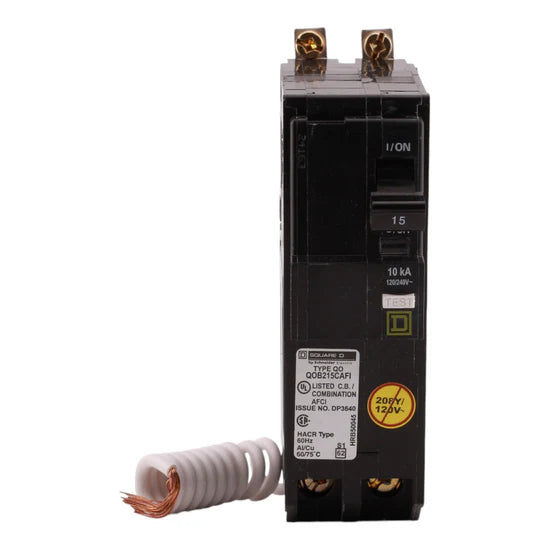 Square D QOB215CAFI 15A 2P CAFI Circuit Breaker – QO Series