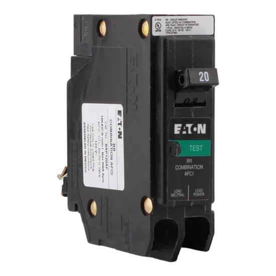 Eaton BRP120AF 20A 1-Pole AFCI Circuit Breaker – Plug-On Neutral – 120V