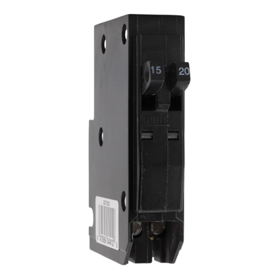 Square D QOT1520 15A / 20A 120/240V Tandem Circuit Breaker – Plug-In for QO Load Centers