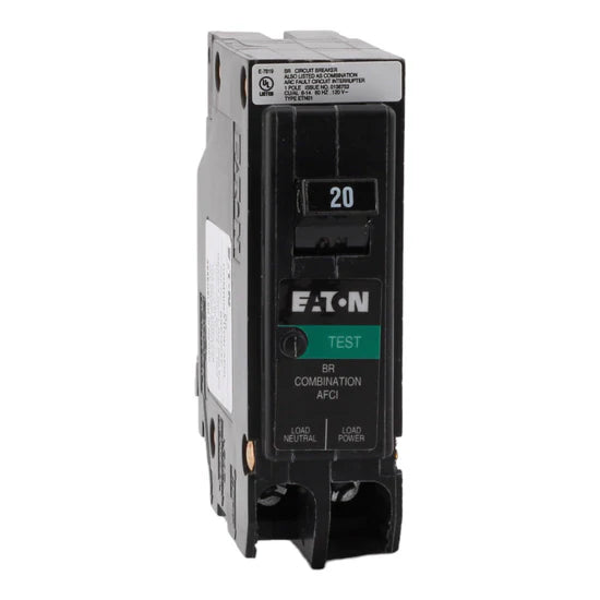 Eaton BRP120AF 20A 1-Pole AFCI Circuit Breaker – Plug-On Neutral – 120V