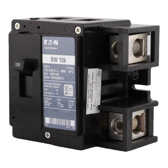 Eaton BW2150 150A 2-Pole Main Bolt-On Circuit Breaker – 120/240V