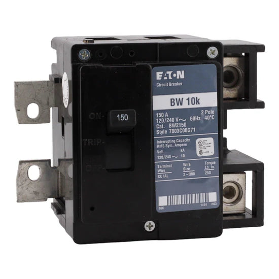 Eaton BW2150 150A 2-Pole Main Bolt-On Circuit Breaker – 120/240V