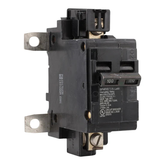 Siemens EQ8681 100 Amp 2-Pole Thermal-Magnetic Main Circuit Breaker – Bolt-On – 120/240V