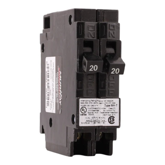 Murray MP2020 20A/20A 2-Pole Thermal-Magnetic Circuit Breaker – Plug-In – 120V