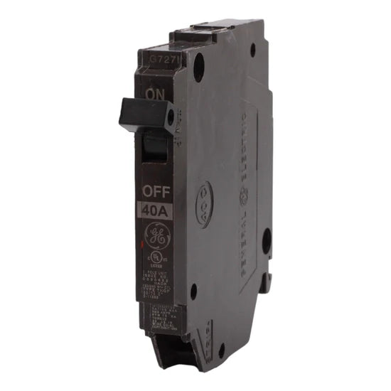 GE THQP140 40A 1-Pole Thermal-Magnetic Circuit Breaker – Plug-In – 120/240V