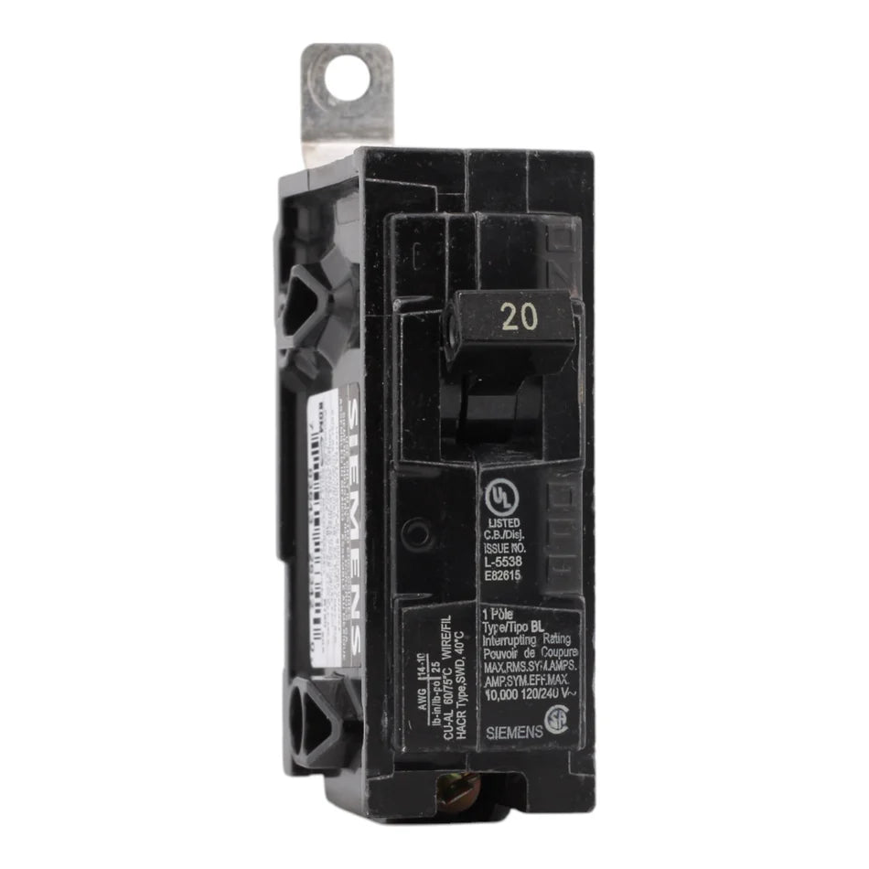 Siemens B120 20 Amp Single-Pole Thermal Magnetic Circuit Breaker – 120V – Bolt-On