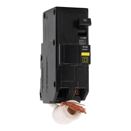 Square D QO250GFI 50A 2-Pole GFCI Circuit Breaker – Pigtail Neutral – 120/240V