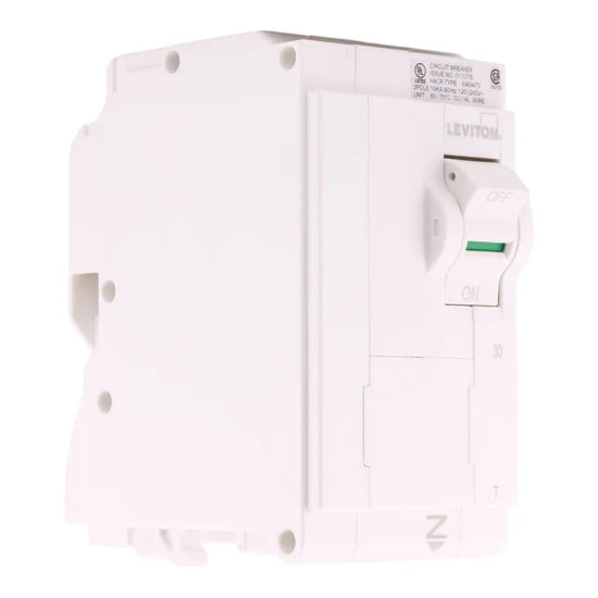 Leviton LB230-T 30A 2-Pole Thermal Magnetic Breaker – Plug-On Neutral – 120/240V