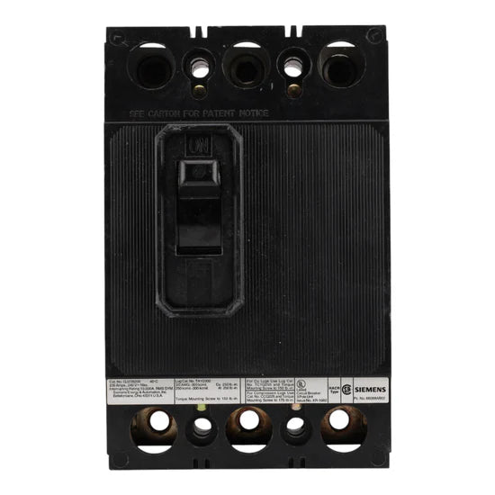 Siemens QJ23B200 200 Amp 3-Pole Circuit Breaker – Bolt-On – 240V