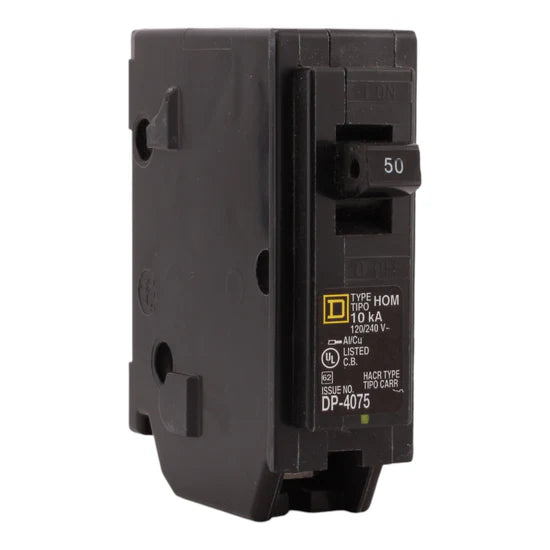 Square D HOM150 50A 1-Pole Standard Miniature – Plug-In – 120/240V