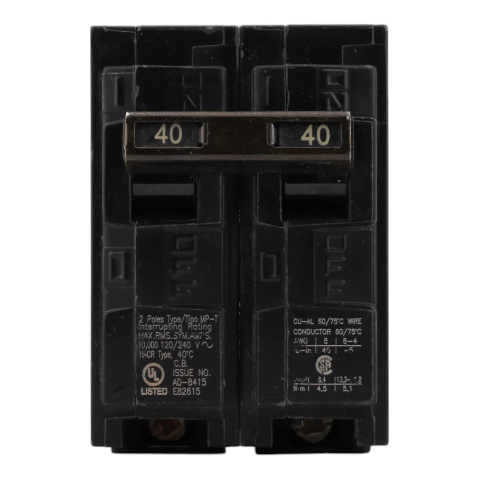 Murray MP240 40A 120/240V 2-Pole Thermal Magnetic Circuit Breaker – Type MP-T
