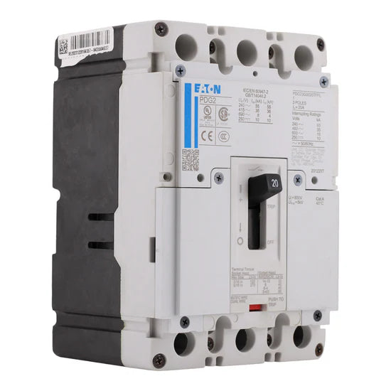 Eaton Power Defense PDG23G0020TFFL 20A 3P Molded Case Circuit Breaker – Plug-In – 600V