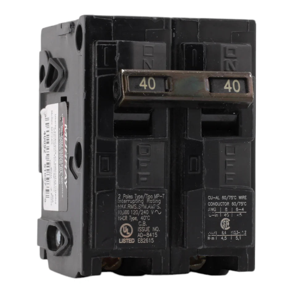 Murray MP240 40A 120/240V 2-Pole Thermal Magnetic Circuit Breaker – Type MP-T