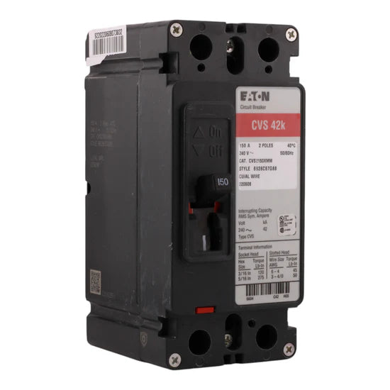 Eaton CVS2150XMM 150A 2-Pole Molded Case – 42kAIC – 240V
