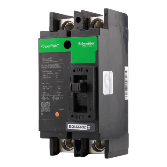 Schneider Electric QDL22175 175 Amp 2-Pole Thermal-Magnetic Circuit Breaker – Unit Mount Lug – 240V