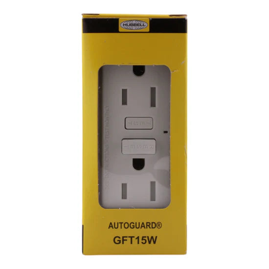 Hubbell GFT15W 15A Tamper-Resistant GFCI – White