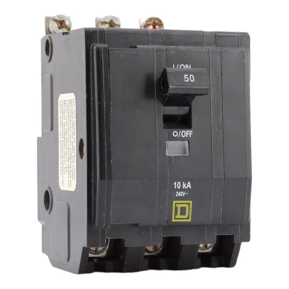 Square D QOB350 50 Amp 3-Pole Standard Trip Circuit Breaker – Bolt-On – 240V
