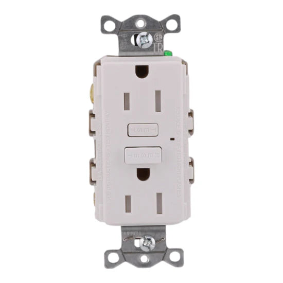 Hubbell GFT15W 15A Tamper-Resistant GFCI – White