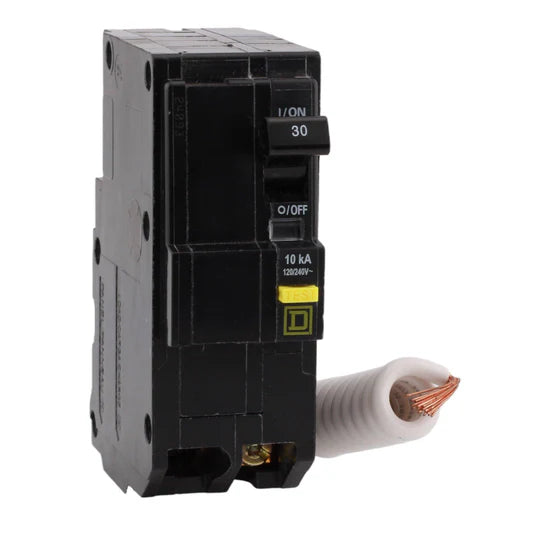 Square D QO230GFI 30A 2-Pole GFCI Circuit Breaker – Pigtail Neutral – 120/240V