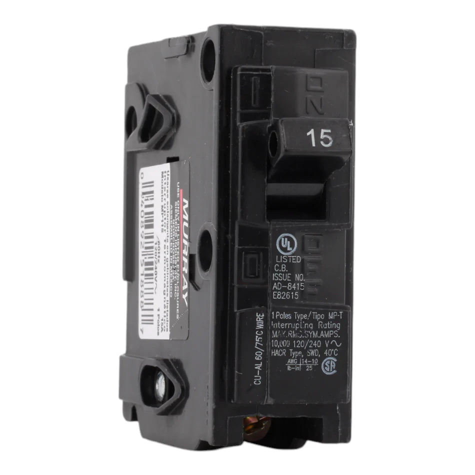 Murray MP115 15A 120V 1-Pole Thermal Magnetic Circuit Breaker – Type MP-T