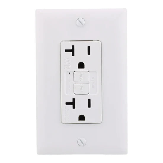 Legrand radiant 2097TRWRW 20A Double Pole GFCI Receptacle – Box Mount – 125VAC