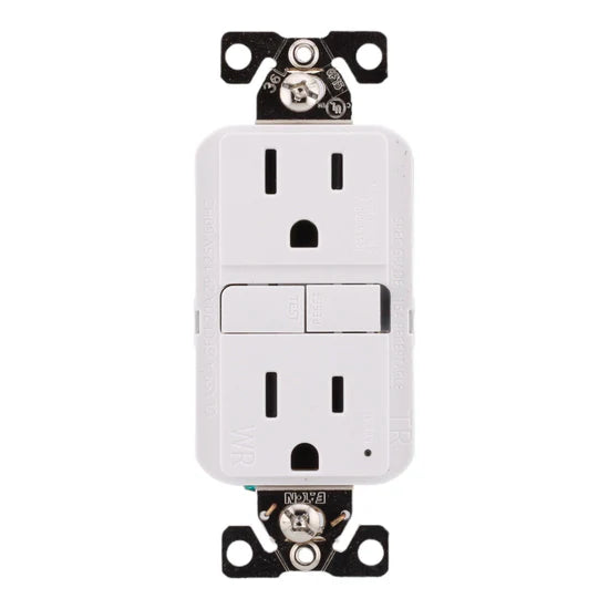 Eaton TWRGF15W 15A 2-Pole Tamper-Resistant Weather-Resistant GFCI Duplex Receptacle – Flush Mount – 125V