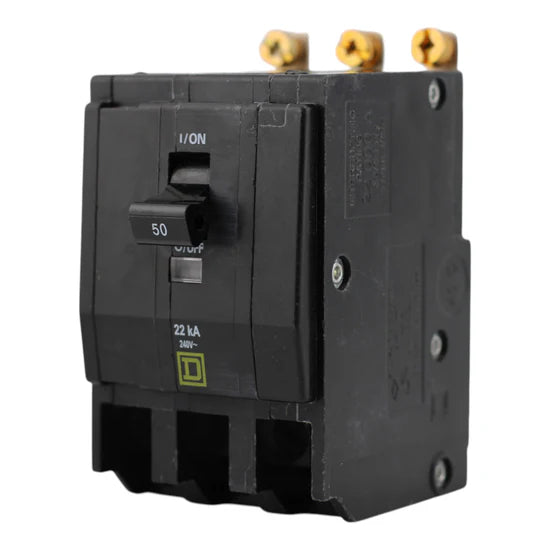 Square D QOB350VH 50A 3-Pole Standard Circuit Breaker – Bolt-On – 120/240V