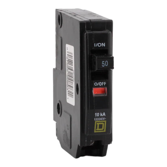 Square D QO150 50A 1-Pole Standard Circuit Breaker – Plug-In – 120/240V