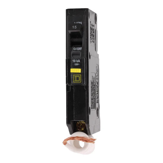 Square D QO115GFI 15A 1-Pole GFCI Circuit Breaker – Pigtail Neutral – 120V