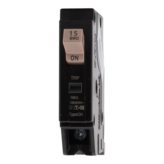 Eaton CHF115 15A 1-Pole Thermal-Magnetic Circuit Breaker – Plug-On – 120/240V