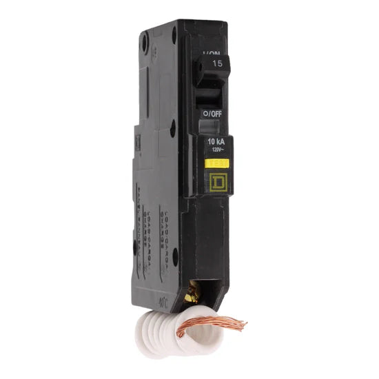 Square D QO115GFI 15A 1-Pole GFCI Circuit Breaker – Pigtail Neutral – 120V