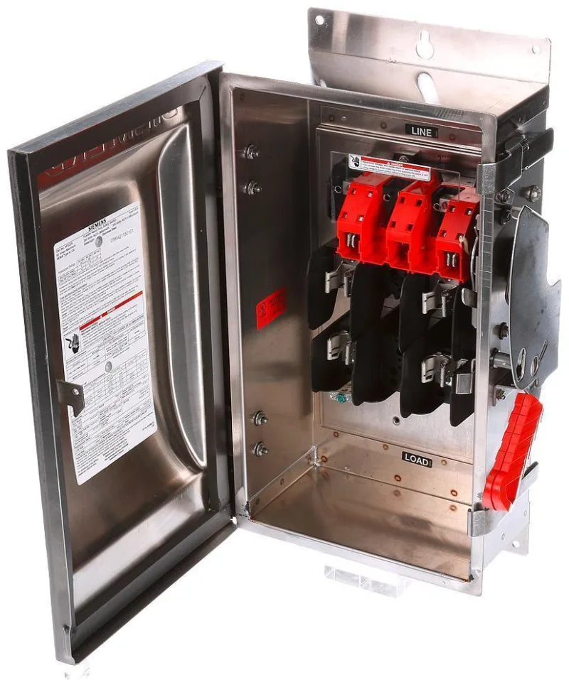 Siemens HF361SS Safety Switch – VBII Series – 30A – 3 Pole – 600VAC – Heavy Duty Fusible Disconnect – NEMA 4X 316 Stainless Steel Enclosure