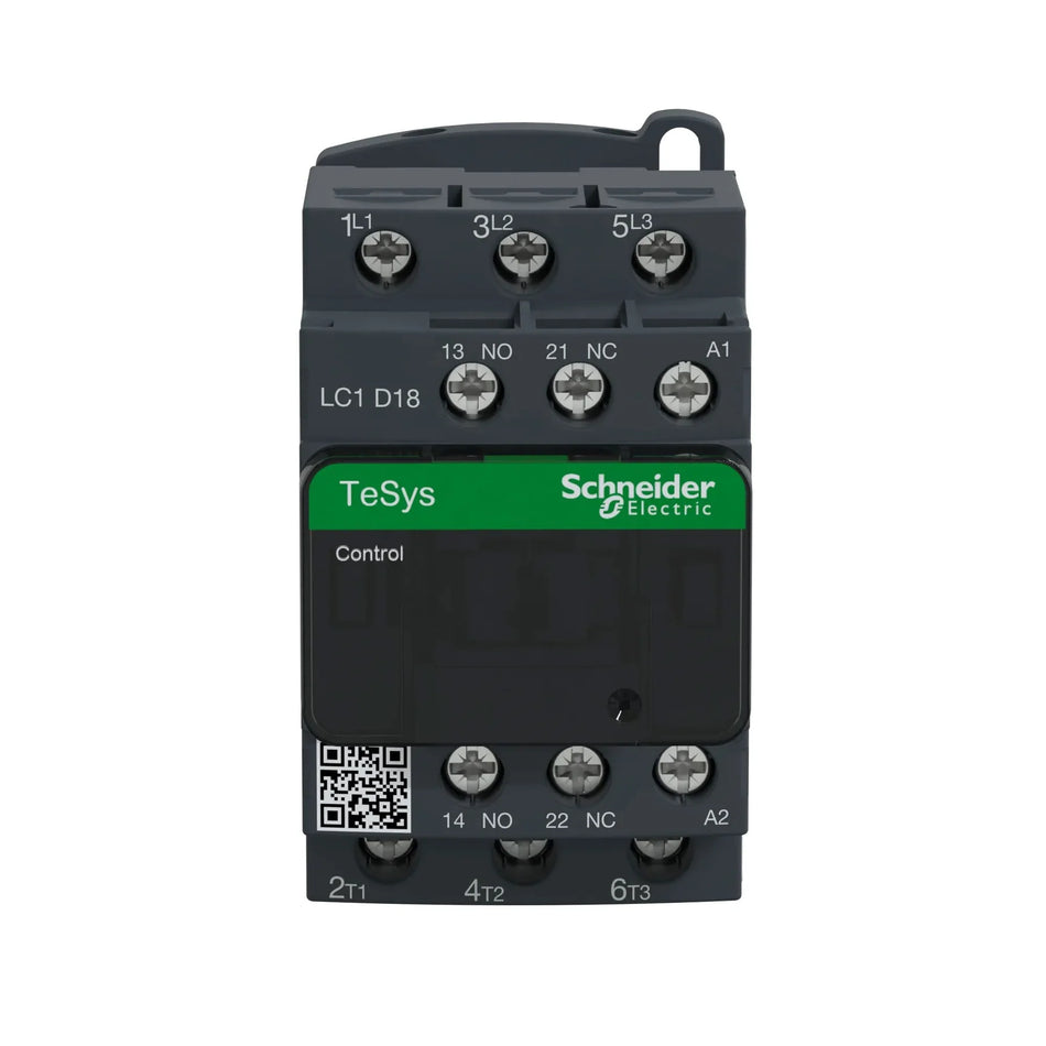 Schneider Electric TeSys D LC1D25B7 Contactor – 3 Pole – 25A – 24V Coil – 3 NO – AC-3 Motor Control – DIN Rail/Panel Mount