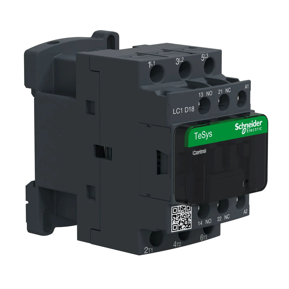 Schneider Electric LC1D40AU7 IEC Contactor – 3 Pole – 40A – 240V AC Coil – TeSys Deca Series – DIN Rail/Panel Mount – Motor Control Contactor – Industrial Duty