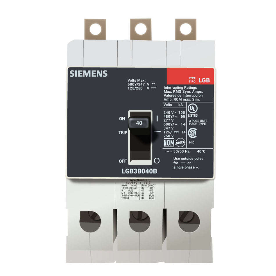 LGB3B040B - Siemens - Molded Case Circuit Breaker