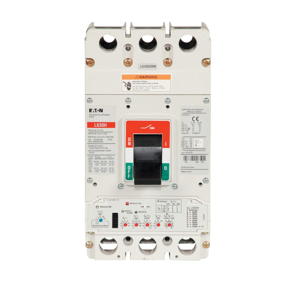 Eaton LGH3250FAG Series G Molded Case Circuit Breaker – 250A, 3-Pole, 600 Vac, 100 kAIC