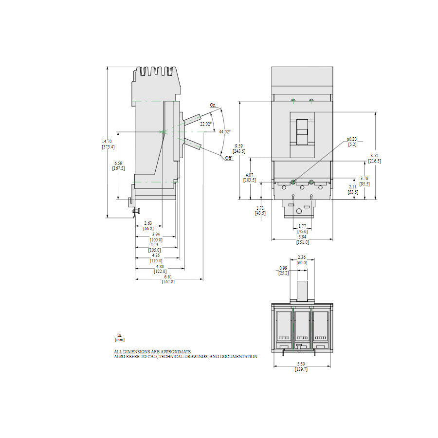 LJA36400U43X - Square D - Molded Case Circuit Breakers